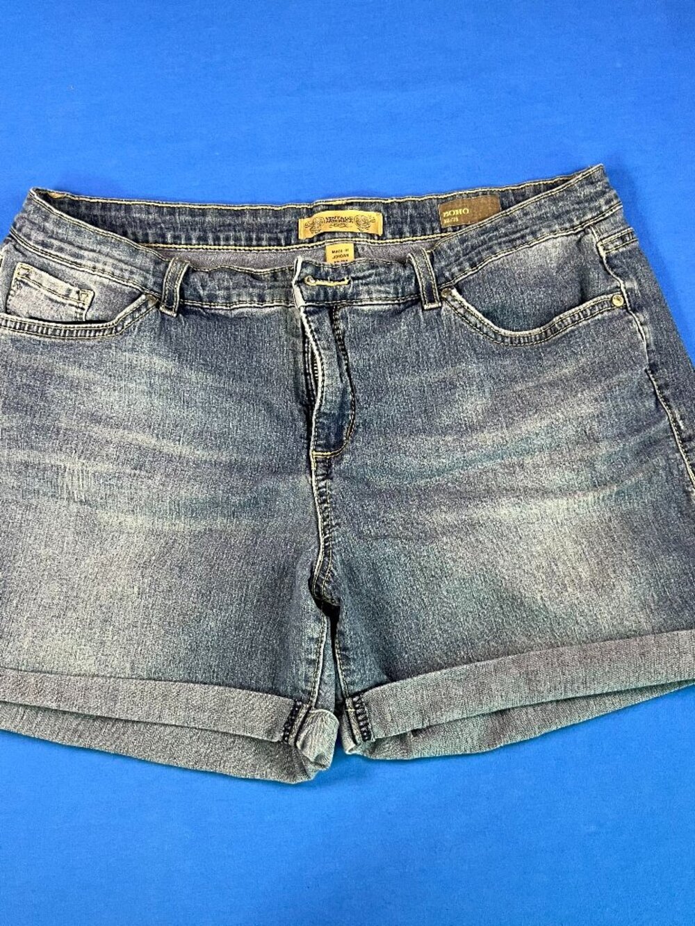 Vintage American Blues Boho Denim Shorts Size 12